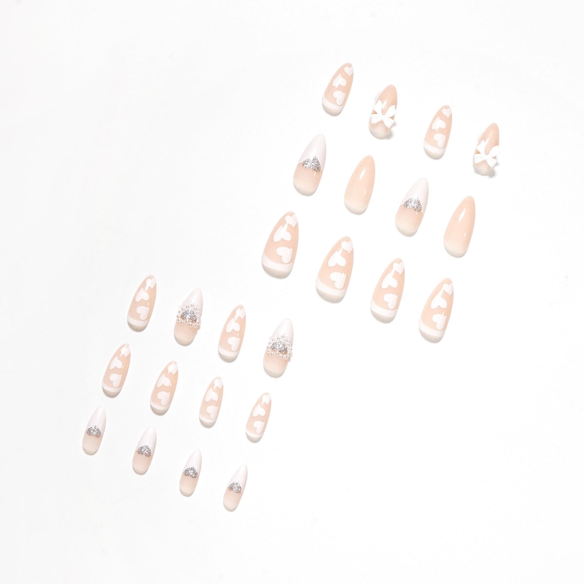 White peach pure desire PRESS ON NAILS