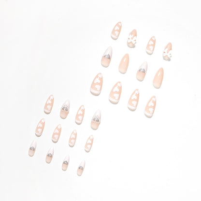 White peach pure desire PRESS ON NAILS