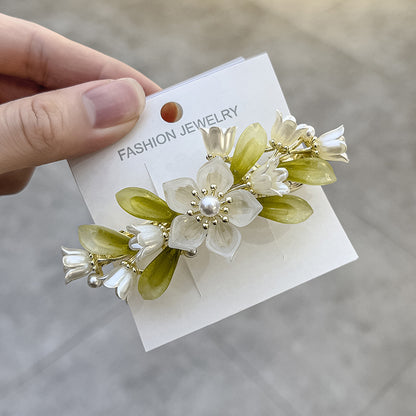 Flower fashion pearl Hair clips