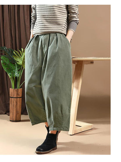 LOOSE SOLID BLOOMERS PANTS