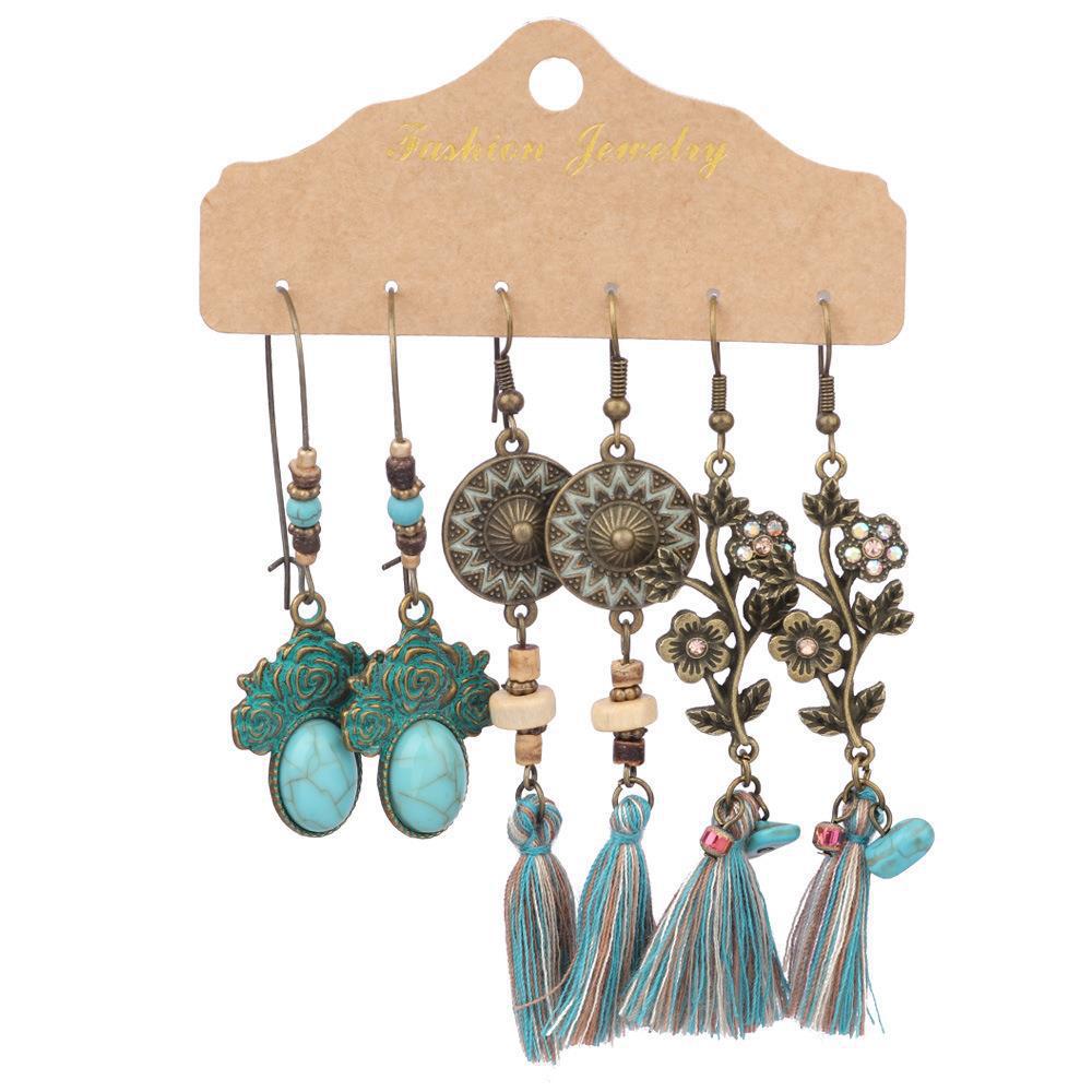 Purple irregular long earrings