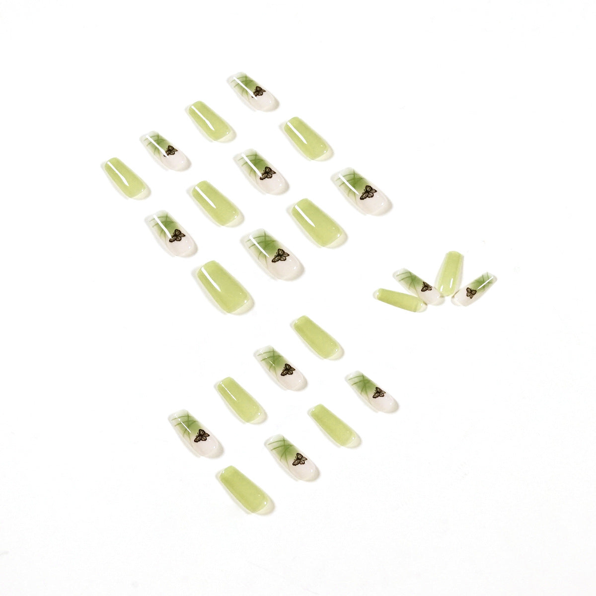 Iced Matcha Green Butterfly PRESS ON NAILS