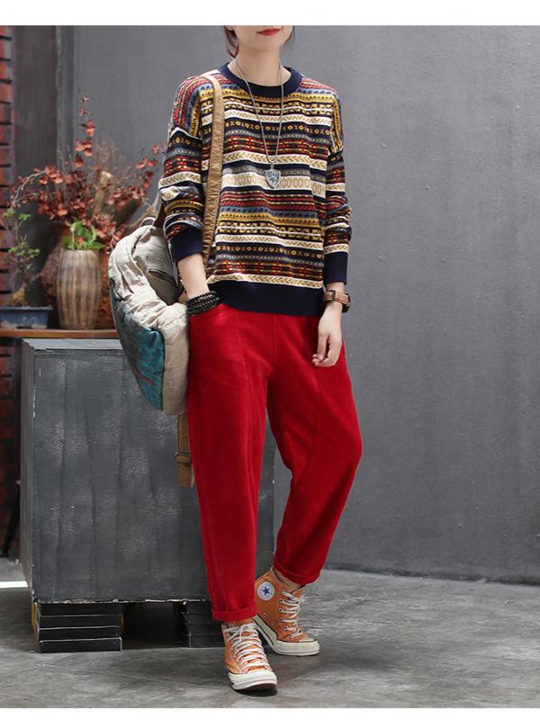 RETRO LOOSE COMFORTABLE HAREM PANTS