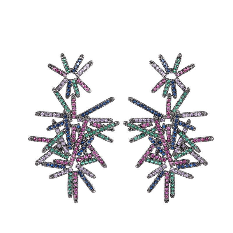 Bright fireworks earrings