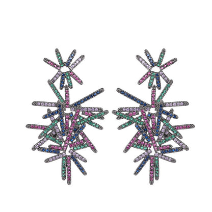 Bright fireworks earrings