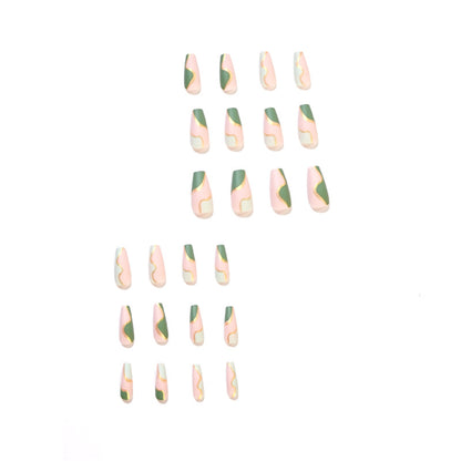 Wear nail graffiti color matching nail enhancement French Nail piece PRESS ON NAILS