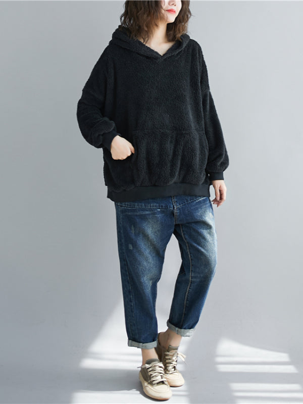 CASUAL WARM THICKEN HOODIE SWEATSHIRT