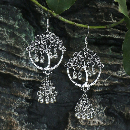 Long tassel Nepal lantern earrings