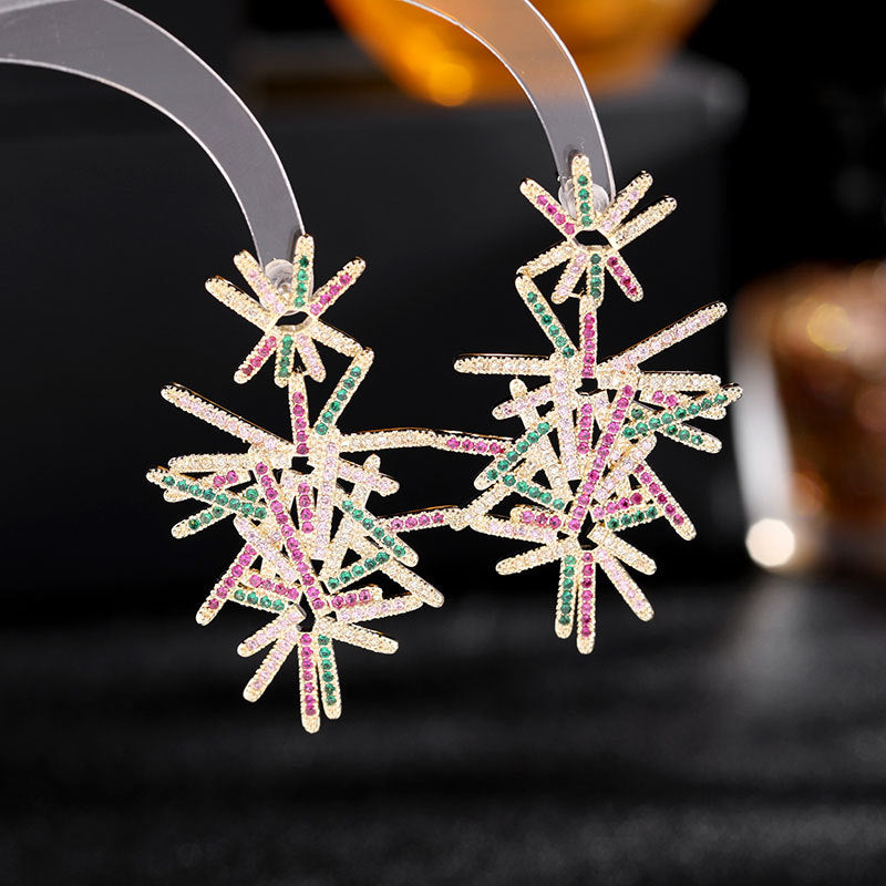Bright fireworks earrings