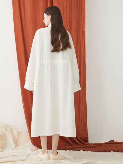 Autumn Long Knee Literary Cotton Dress