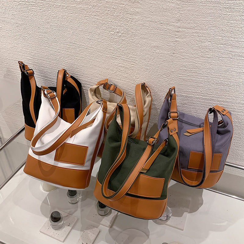 Lightweight large-capacity canvas handbag leisure slung commuter handbag Spring/Summer 2022 new fashion shoulder cloth bag