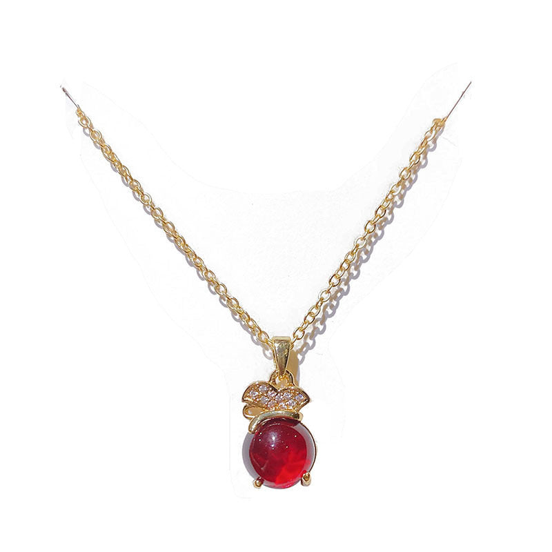 Wholesale red agate purse Necklace