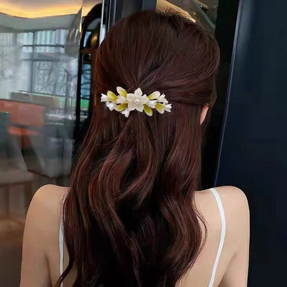 Flower fashion pearl Hair clips