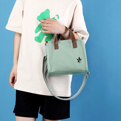 Large-capacity casual ladies shoulder messenger bag 2022 summer new small satchel fashion Joker canvas handbag