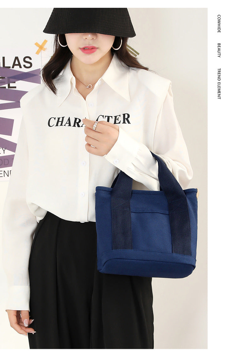 Versatile leisure Women's canvas bag 2022 new canvas bag women's fashion leisure large capacity portable Tote Bag