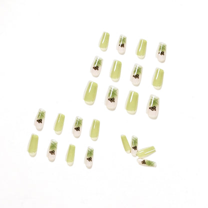 Iced Matcha Green Butterfly PRESS ON NAILS