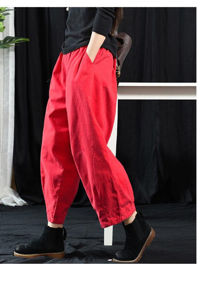 LOOSE SOLID BLOOMERS PANTS