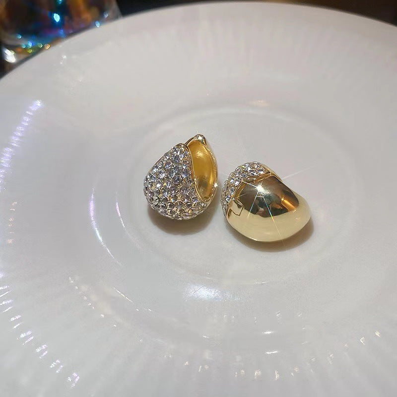 Water drop hoop earrings