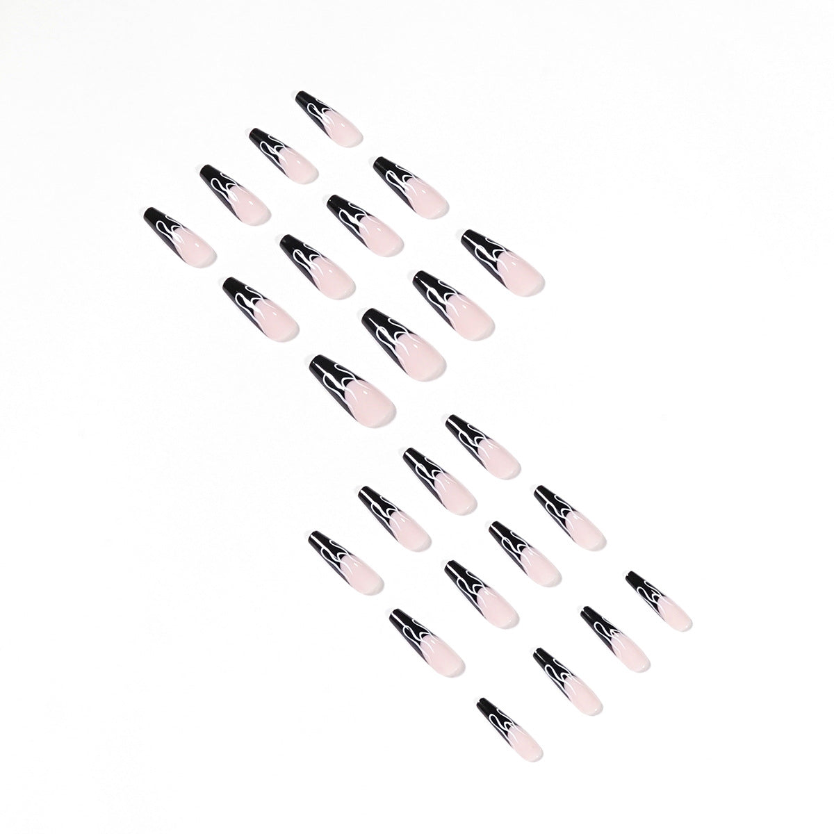 Black flame PRESS ON NAILS