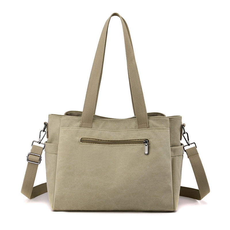 Simple shoulder bag 2022 new canvas bag women's bag high-capacity fashion bag Joker leisure tote bag