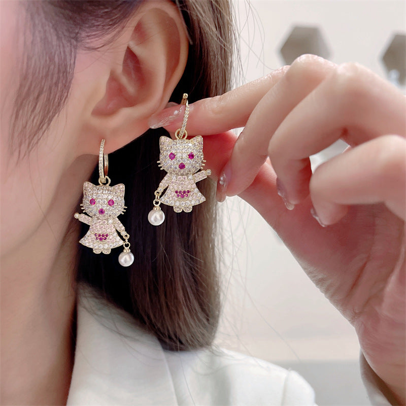 Cartoon cute cat Earrings