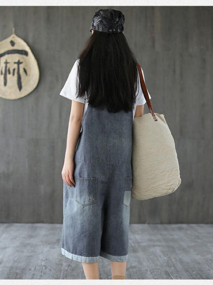 Original Retro Denim Belted Overalls