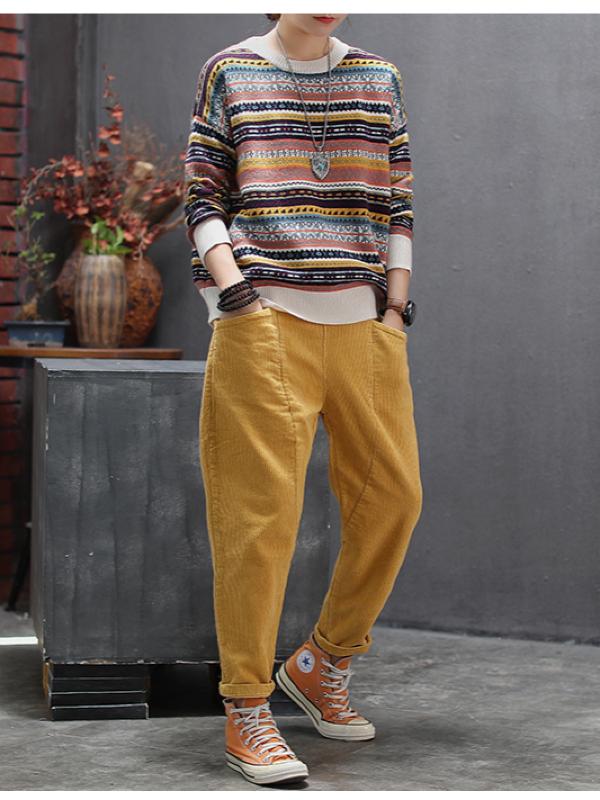 RETRO LOOSE COMFORTABLE HAREM PANTS