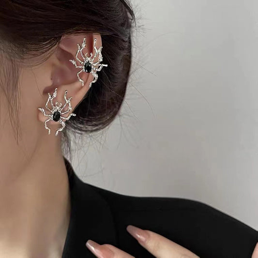 S925 Silver Needle Simple Earbone Spider Earrings