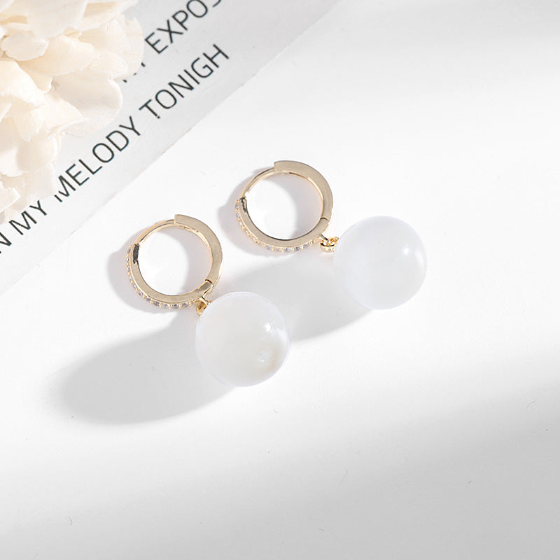 Compact geometric earring fashion opal earrings