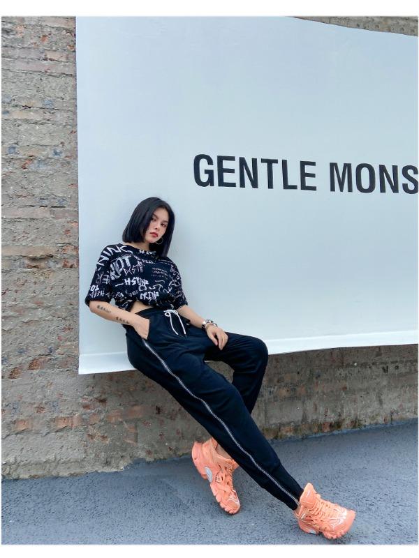 Plus Size Loose Lac-Up Zipper Sports Pants