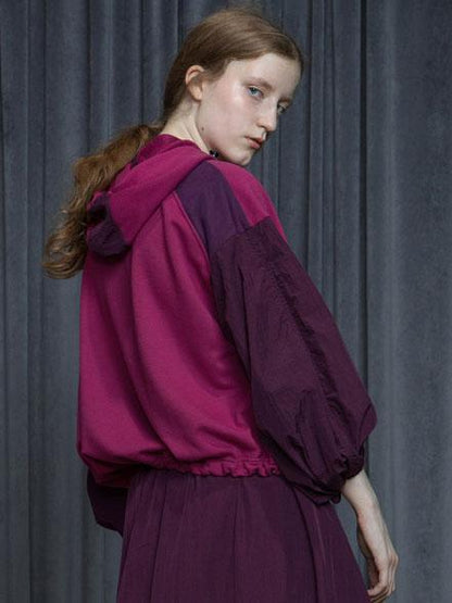 Autumn Sports Style Spliced Sweatershirt And Skirts