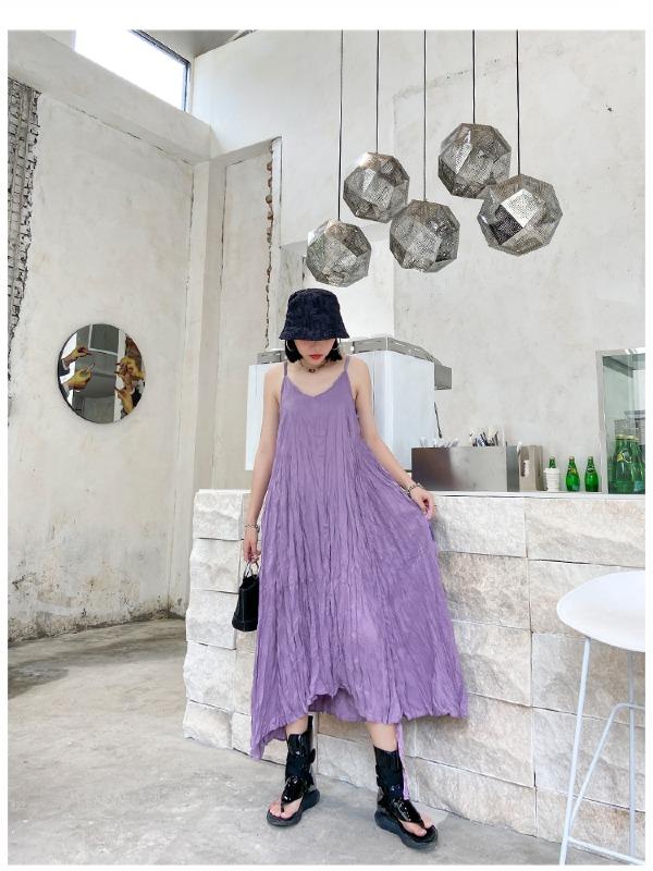 Elegance Sexy Pleats Suspender Dress