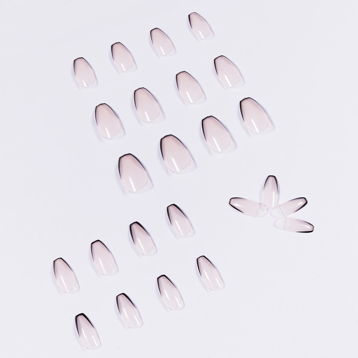 Black French short Ballet PRESS ON NAILS