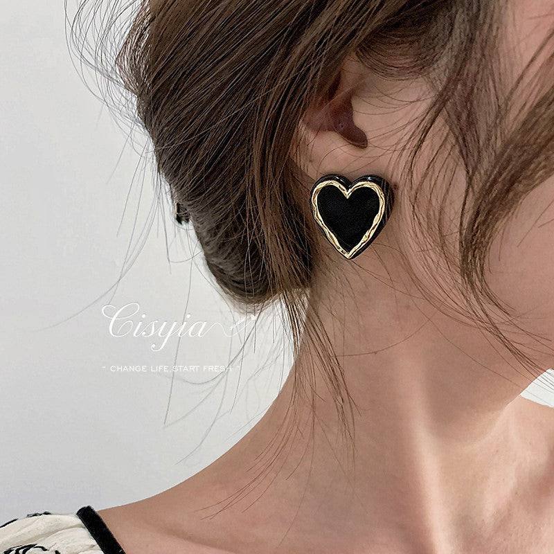 WHOLESALE black and white checkerboard bear earrings