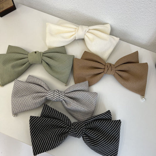 Fabric large bows Hair Clips