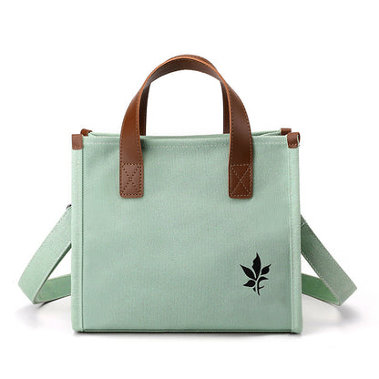 Large-capacity casual ladies shoulder messenger bag 2022 summer new small satchel fashion Joker canvas handbag