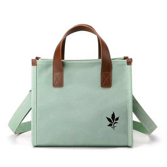 Large-capacity casual ladies shoulder messenger bag 2022 summer new small satchel fashion Joker canvas handbag