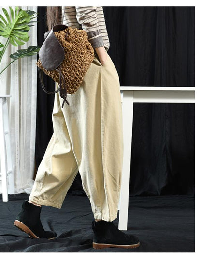 LOOSE SOLID BLOOMERS PANTS