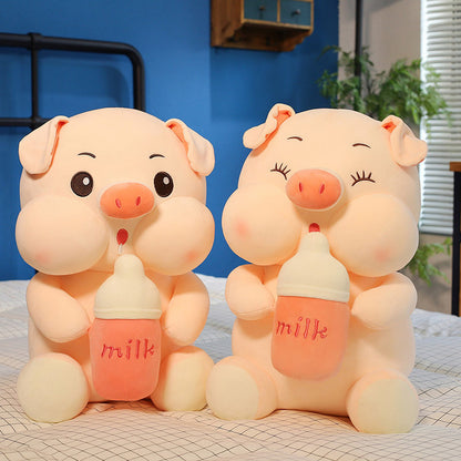 Stuffed Animal Bottle Pig Plush Toy
