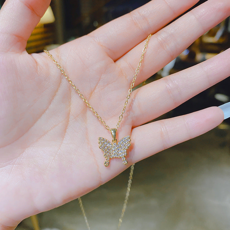 Wholesale Swan opal collarbone Necklace