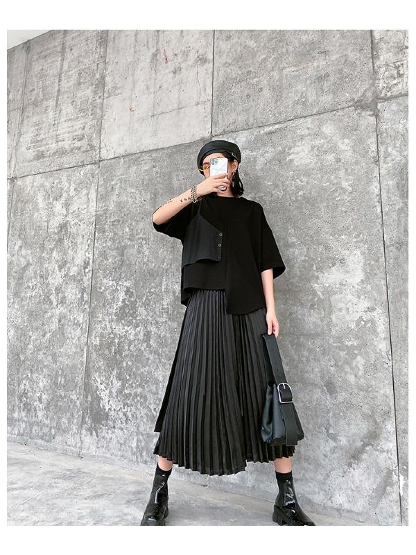 Original Split-Joint Irregularity T-Shirts Tops