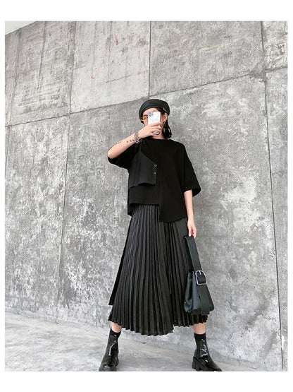 Original Split-Joint Irregularity T-Shirts Tops