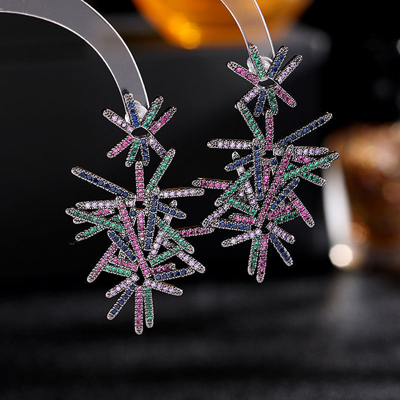 Bright fireworks earrings