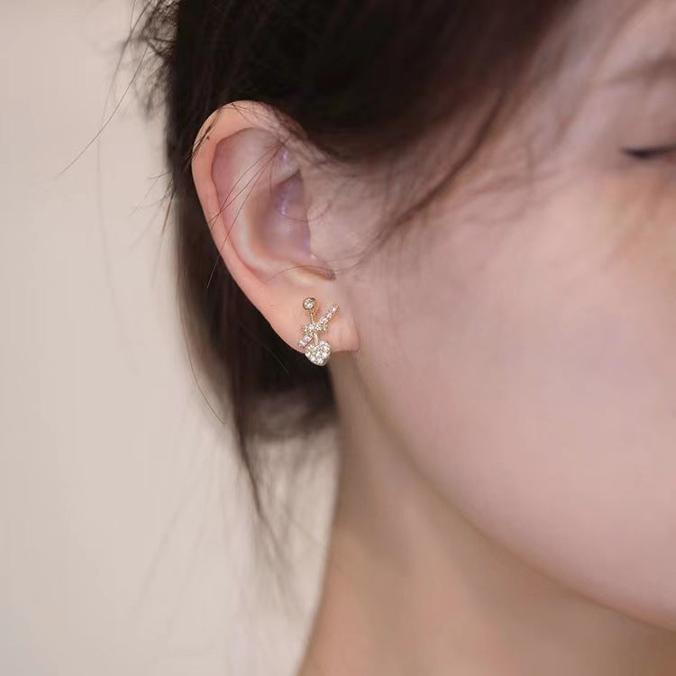Korean diamond Cupid love earrings