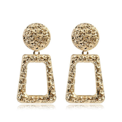 Metal wind geometric earrings