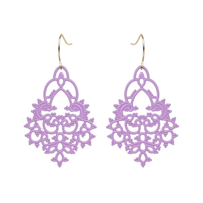 Multi-color leaf-shaped hollow earrings