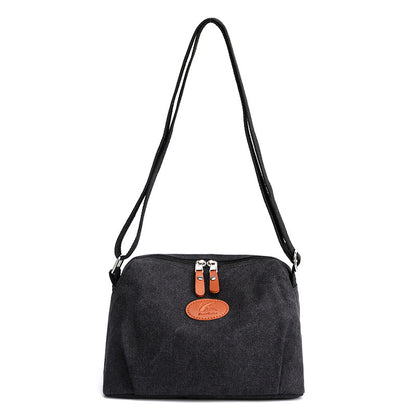 Women's small canvas bag 2021 new leisure Commuter Bag versatile messenger bag cross border foreign trade single shoulder canvas bag