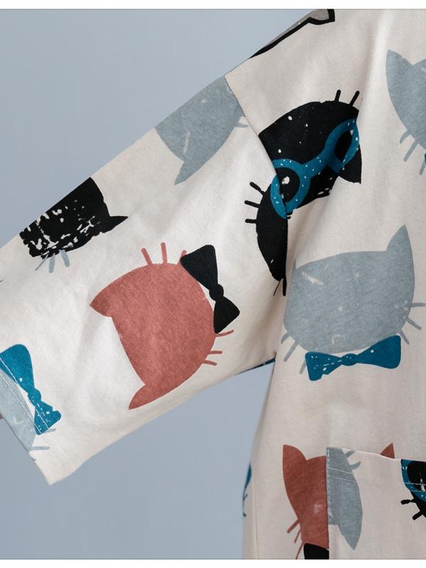 CASUAL CARTOON PRINTED ROUND-NECK T-SHIRT - Zebrant