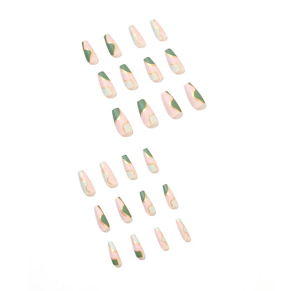 Wear nail graffiti color matching nail enhancement French Nail piece PRESS ON NAILS