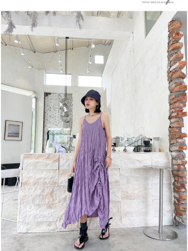 Elegance Sexy Pleats Suspender Dress